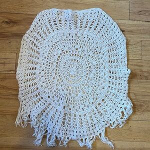 Hand crocheted pull over poncho